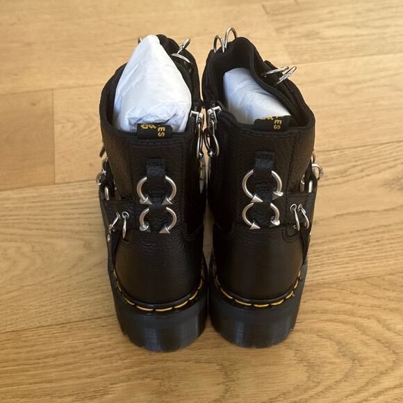 Dr. Martens - Jadon Hardware Max Milled Napa Leather Platform Buckle Boots Black - Picture 7 of 8